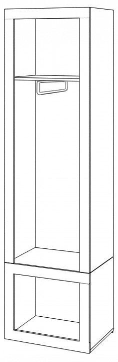 Шкаф платяной toivo ТОЙ ШК 60-45 Д