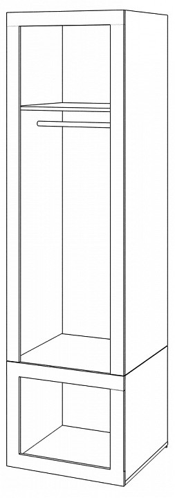 Шкаф платяной toivo ТОЙ ШК 60-60 Д