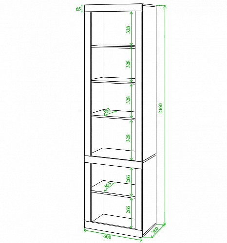 Стеллаж комбинированный toivo ВтВ