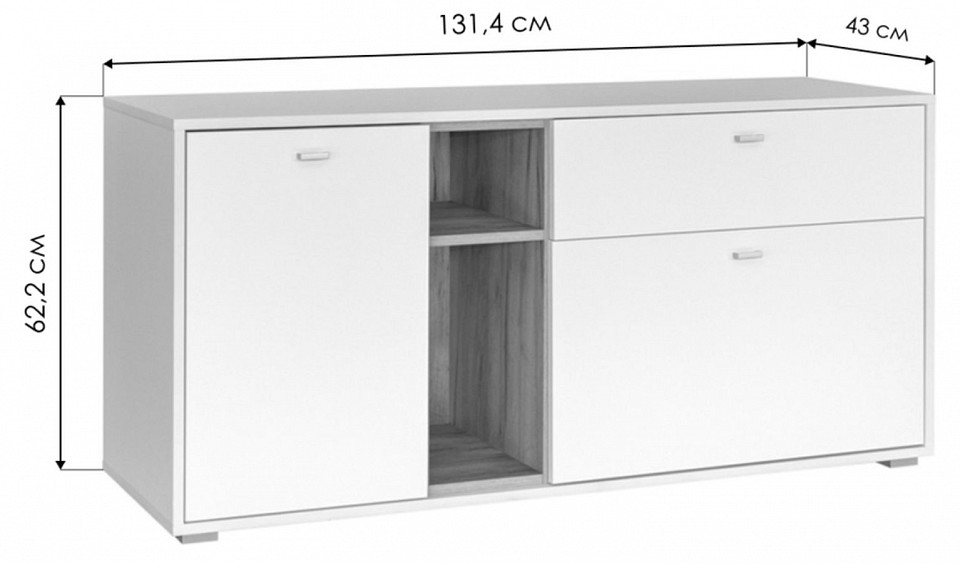 Тумба комбинированная Бэль 10.91