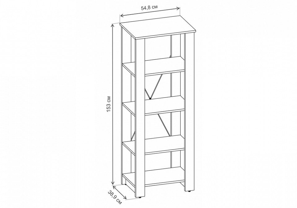 Стеллаж Джастин 13.354