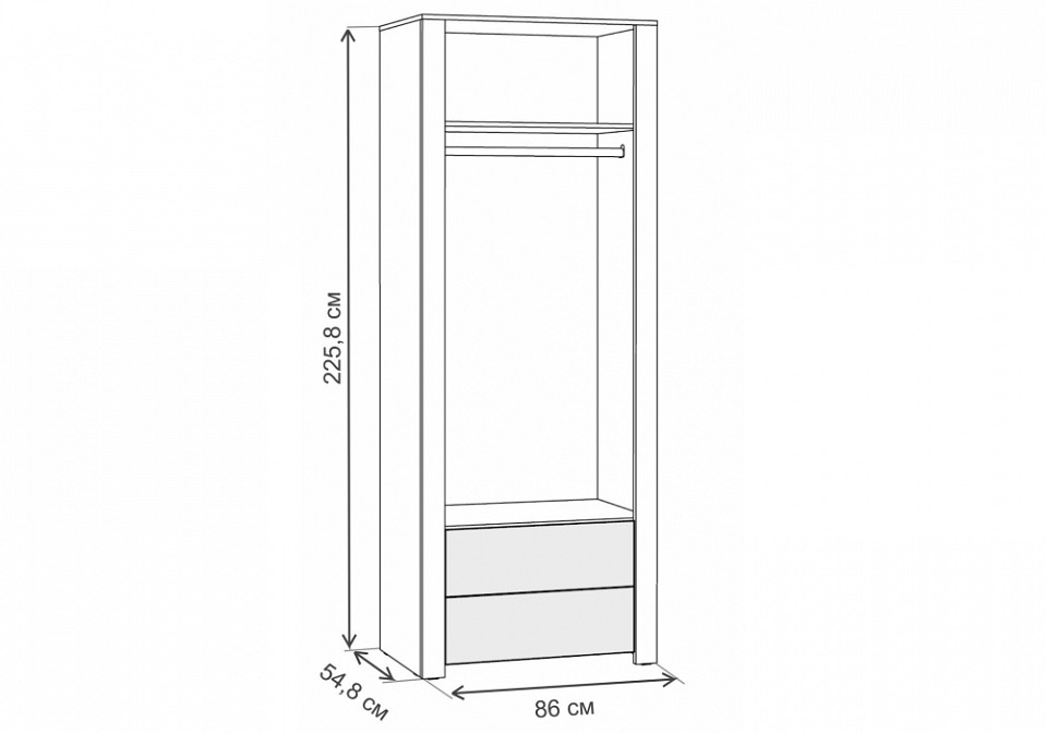 Шкаф платяной Джастин 13.339