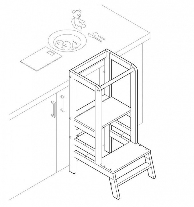 Подставка детская polini kids step