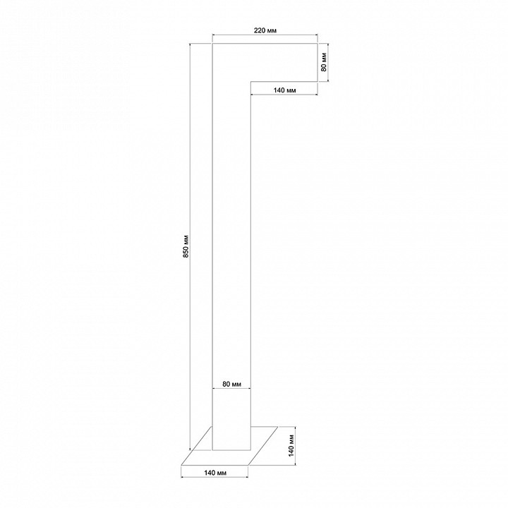 Наземный низкий светильник Тор ii v10191