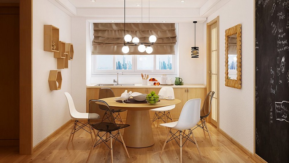 Зеркало настенное Дубовые планки v20083