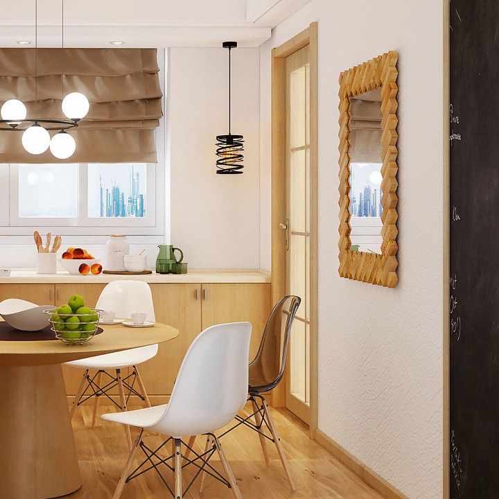 Зеркало настенное Дубовые планки v20083