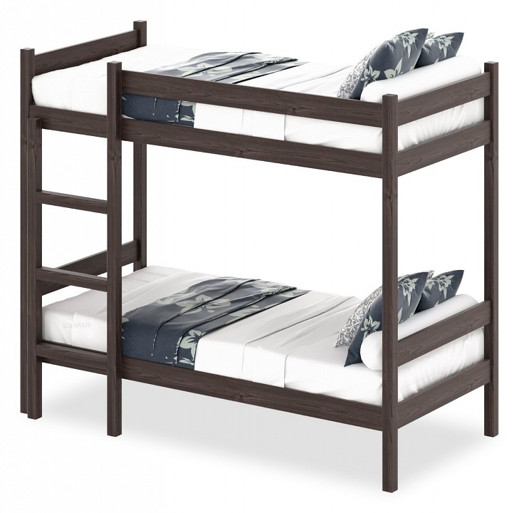 Кровать двухъярусная solarius 1900x900 венге