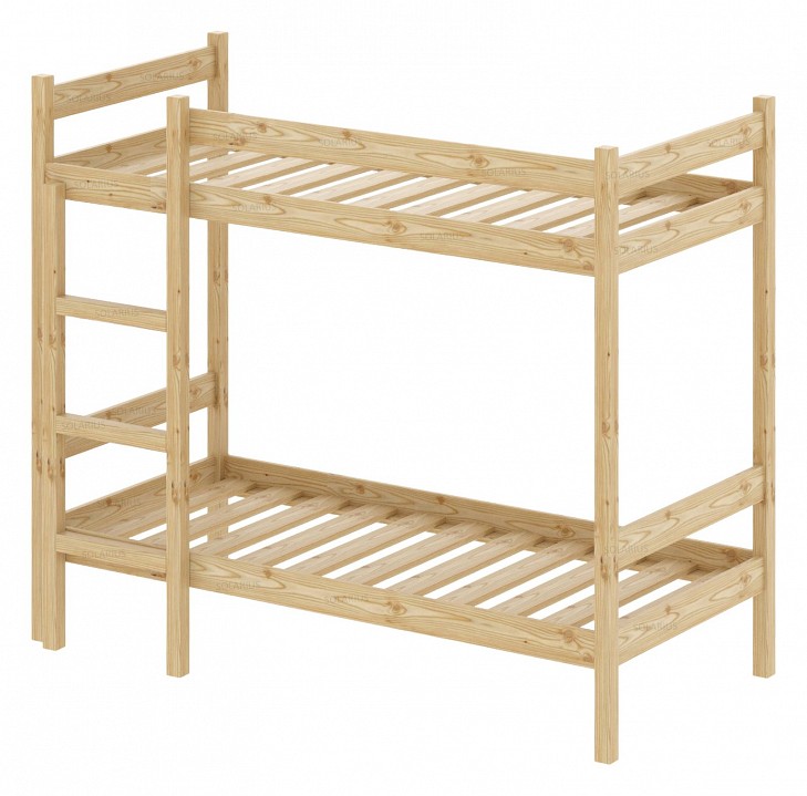 Кровать двухъярусная solarius 2000x900 бежевый