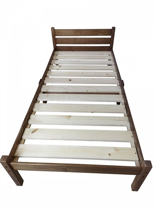 Кровать односпальная Компакт 2000x600 темный дуб