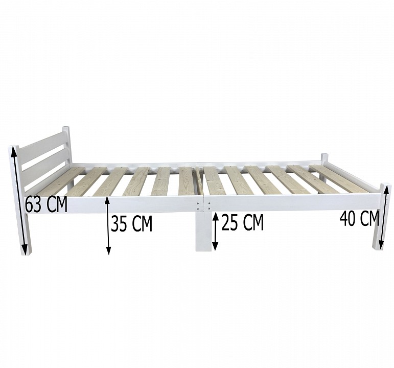 Кровать односпальная Компакт 2000x900 белый