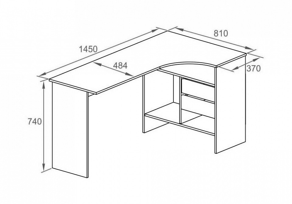 Стол письменный СПм-25