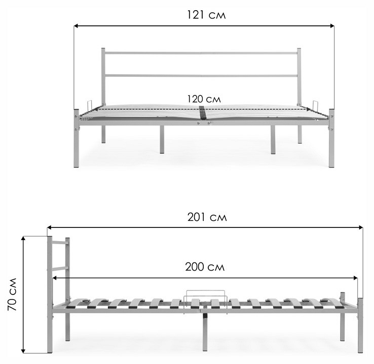 Кровать полутораспальная Фади 04