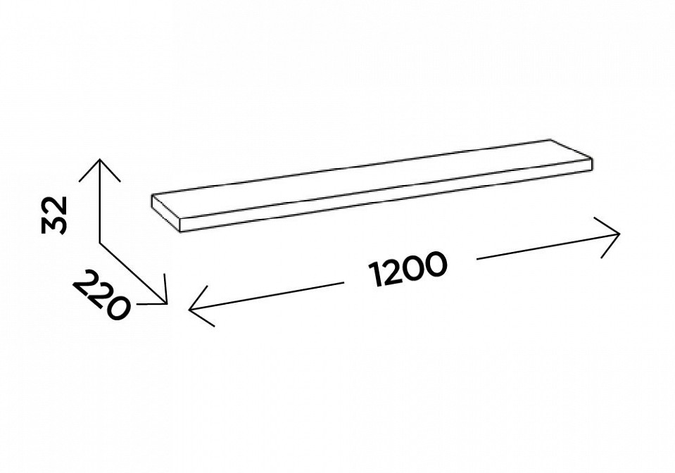 Полка навесная Чернин