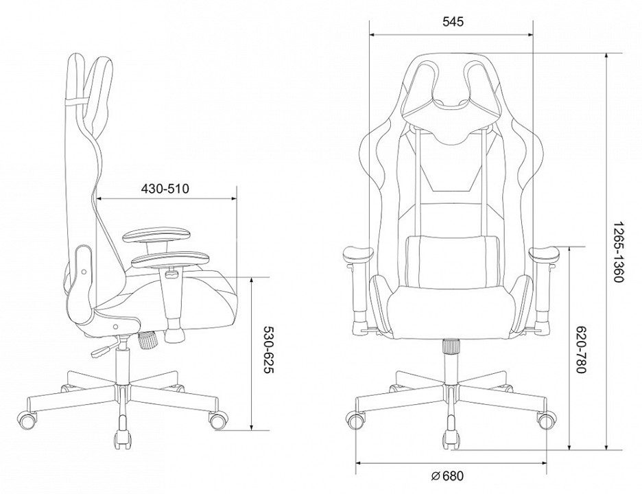 Кресло игровое viking knight lt15 fabric